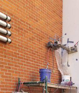 Concrete wall before core drilling, Phoenix AZ