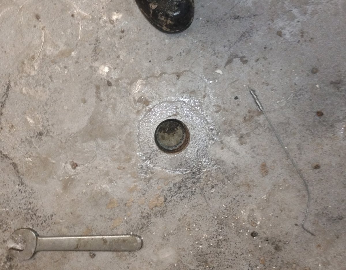 Clean 4-inch test core hole, eight inches deep, in a Phoenix floor slab